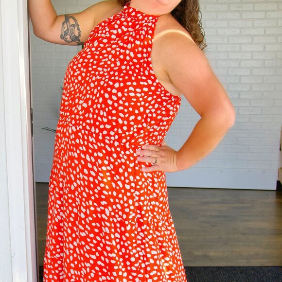 NWT Pretty Garden ~ Red Spotted Dress ~ Size 2XL - Picture 2 of 6